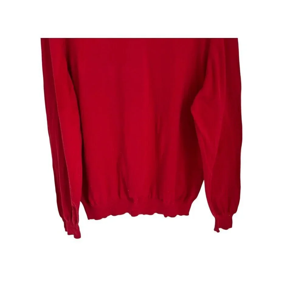 Paul Stuart Red Wool Crewneck Sweater Made In Scotland XL Mens